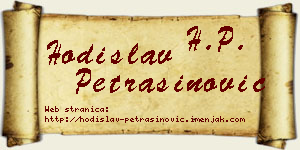 Hodislav Petrašinović vizit kartica